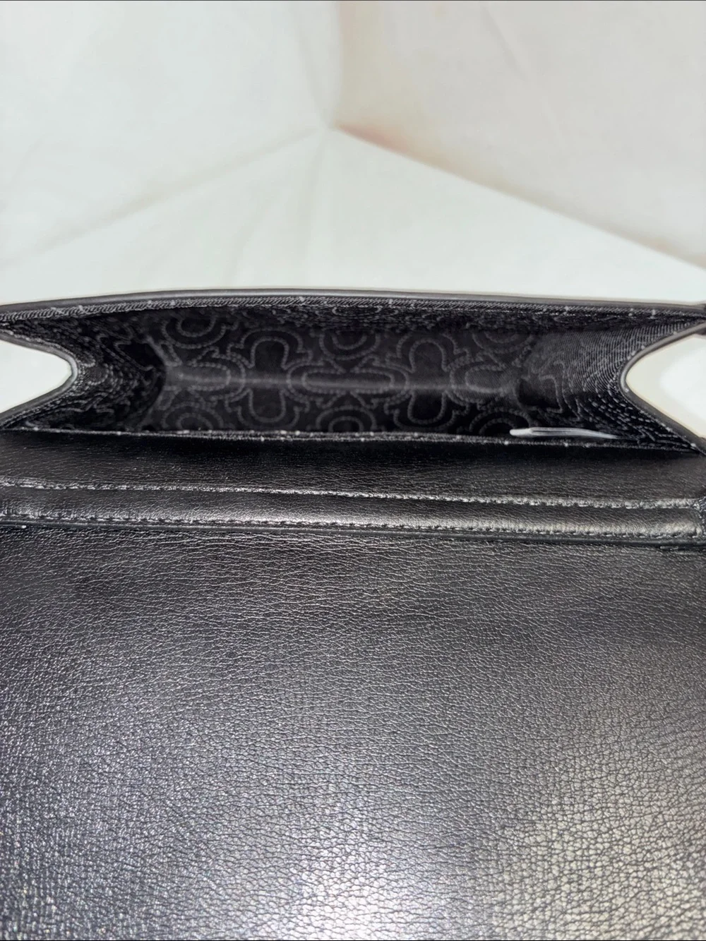 True Religion Black Quilted Studded Crossbody with Gold Chain